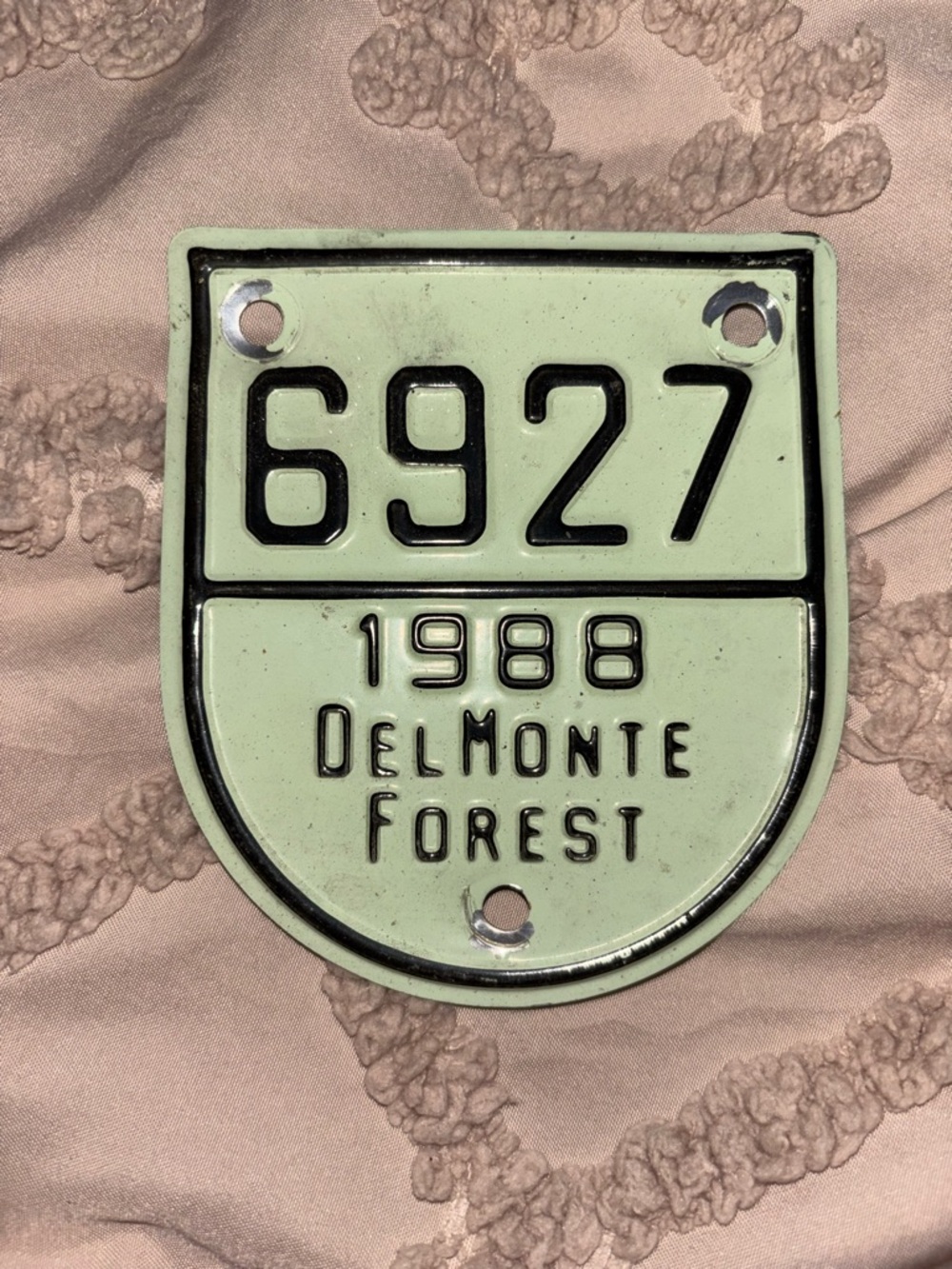 80s & 90s Del Monte Forest - Pebble Beach Auto Car License Plate Gate Badges (5) - Picture 3 of 7